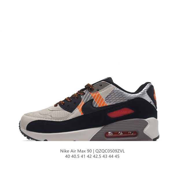 Nike耐克运动鞋 Air Max 90 健身运动跑鞋休闲鞋 复古风十足！Air Max 90 作为 Nike 旗下最经典的鞋型之一，凭借着百搭的造型，获得众多