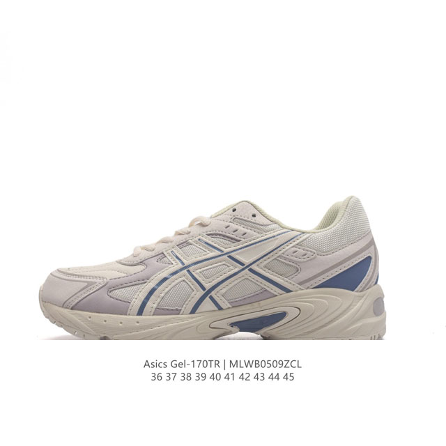 Asics 亚瑟士 Gel- Tr 中性休闲运动鞋复古休闲鞋运动时尚百搭增高老爹鞋，此款 Gel- Tr 为经典款式，宽大鞋型，复古的蓝白撞色，鞋身线条棱角分明