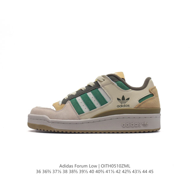 Adidas 阿迪达斯 三叶草 Forum Low 男女运动鞋 摩登演绎篮球风的经典鞋。英文的“Forum”，是进行表达的场所，在这里，可以释放自己的热情，阐述