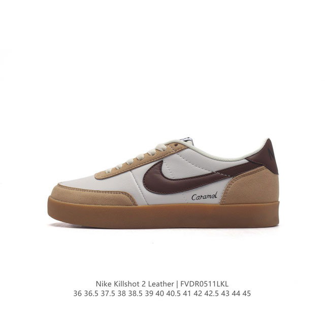 耐克板鞋 生胶米白 复古板鞋j.Crew X Nike 联名 Killshot Ii Leather 男女休闲复古运动鞋 采用米白色皮革制作鞋身，大号swoos