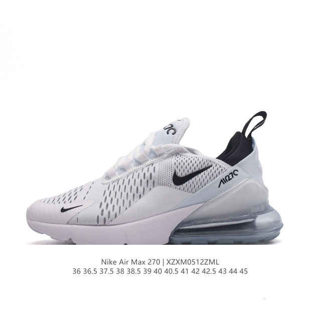 公司级 耐克 Nike Air Max 270 后半掌气垫缓震运动鞋时尚男女士跑步鞋 。作为 Nike 休闲型 Air Max 鞋款，Nike Air Max