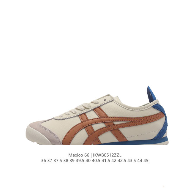 Asics 亚瑟士 男女鞋真标半码制 日产经典老牌-鬼塚虎 Onitsuka Tiger Mexico 66经典墨西哥系列复古经典百搭板鞋休闲运动鞋慢跑鞋。采用