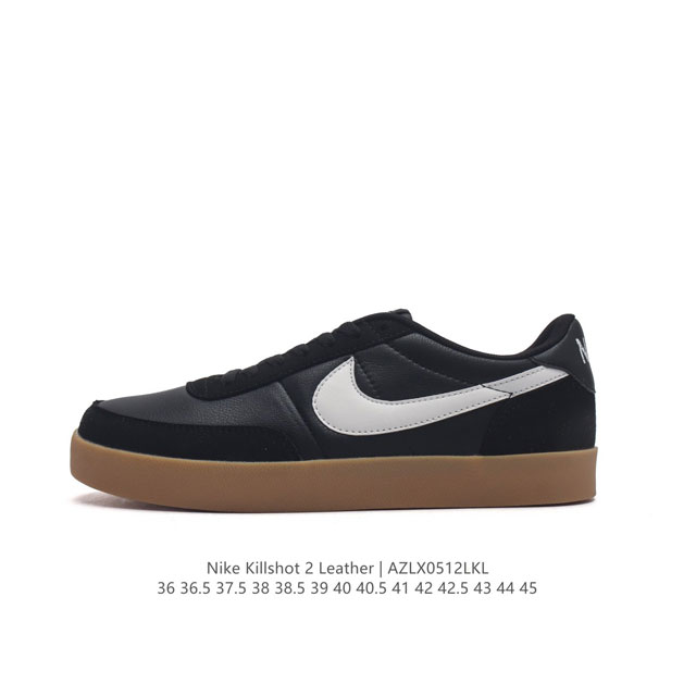 耐克板鞋 生胶米白 复古板鞋j.Crew X Nike 联名 Killshot Ii Leather 男女休闲复古运动鞋。采用米白色皮革制作鞋身，大号swoos