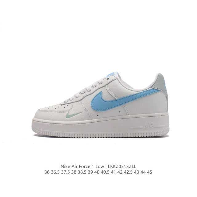 耐克 Nike Air Force 1 '07 Low 空军一号含气垫 低帮百搭厚底增高休闲运动板鞋。柔软、弹性十足的缓震性能和出色的中底设计，横跨复古与现代的