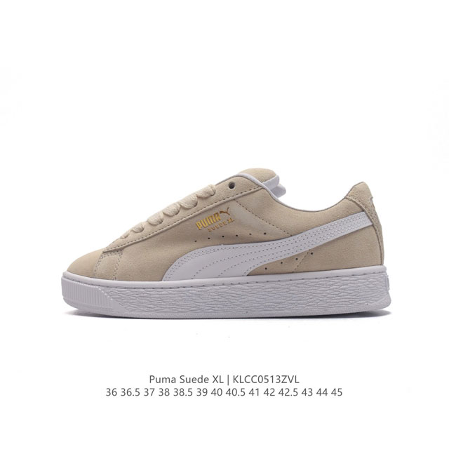 全头层皮 彪马puma Suede Xl 低帮复古轻便透气防滑减震休闲鞋 厚底增高运动板鞋。 类型：男女鞋 尺码: 36-45含半码 货号：395205 编码：