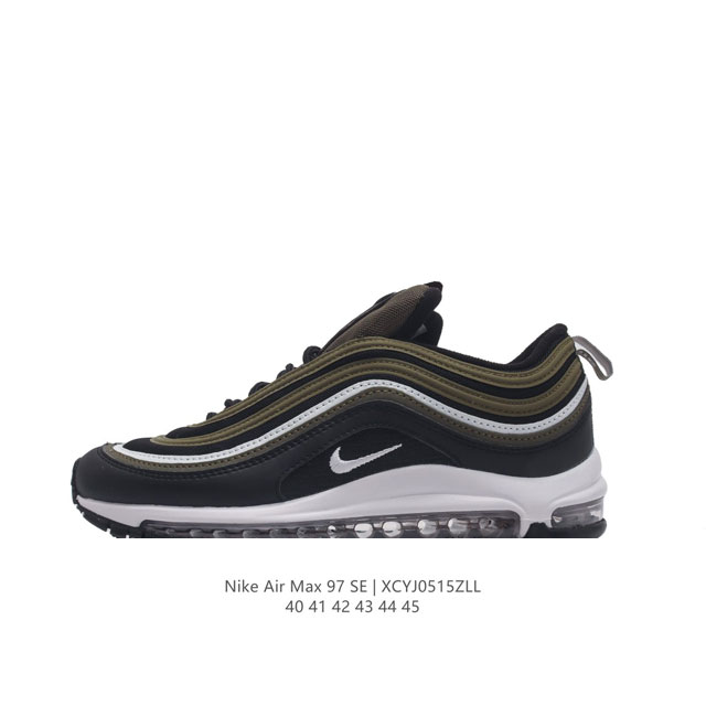 耐克nike休闲鞋 经典 气垫 Air Max 97 子弹气垫低帮运动鞋。Air Max '97 运动跑鞋以流线型鞋身和卓越科技为热爱运动的你造就全方位防护，强