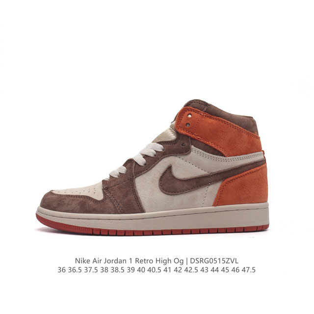 耐克 Jordan 乔丹 1 Zoom Air Retro High 经典复古篮球鞋 Aj1 乔丹1代 乔1运动鞋，优选rb+Eva组合鞋底版，男女鞋真标，采用