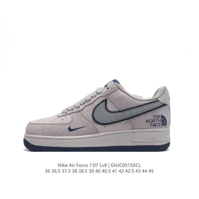 耐克 Nike Air Force 1'07 X Supreme X The North Face Sup 北面 三方联名空军一号低帮厚底增高百搭运动板鞋 原楦