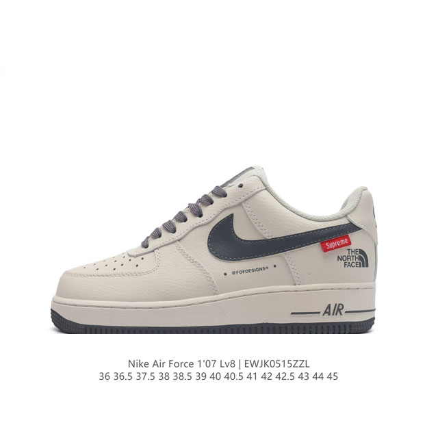 特价 耐克 Nike Air Force 1'07 X Supreme X The North Face Sup 北面 三方联名空军一号低帮厚底增高百搭运动板鞋