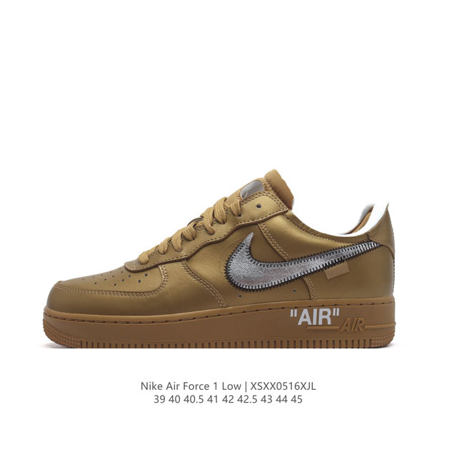 耐克 Off-White X Nk Air Force 1 ”Mca“ 空军一号低帮板鞋 Ow联名绿色艺术馆 全套原原楦纸版 越南原大装底 内置全气掌垫 重金采