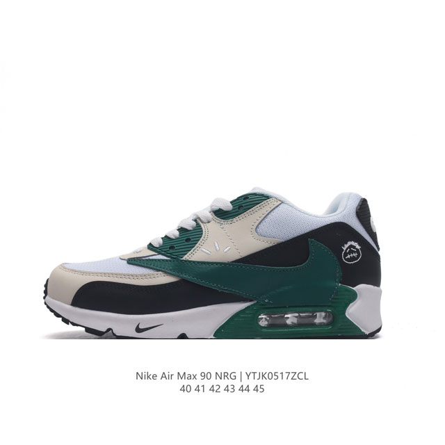 Nike 耐克 Air Max 90 Nrg 男子休闲运动鞋 气垫运动鞋 鬼脸 倒钩 超大logo透气舒适减震耐磨底休闲运动跑步鞋。设计均采用无缝防水 Tech