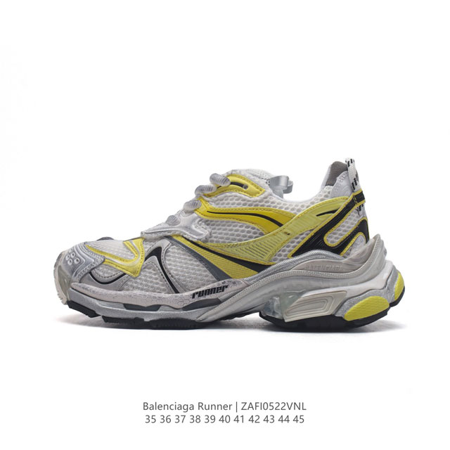 巴黎世家balenciaga Runner Sneaker 慢跑系列低帮复古野跑潮流姥爹风百搭休闲运动慢跑鞋男女鞋原版一致配件防尘袋及附送鞋带#全部采用原档案原