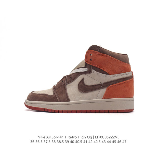 耐克 Jordan 乔丹 1 Zoom Air Retro High 经典复古篮球鞋 Aj1 乔丹1代 乔1运动鞋，优选rb+Eva组合鞋底版，男女鞋真标，采用