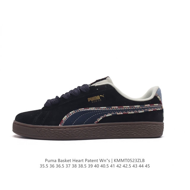 彪马 Puma Basket Heart Patent 男女士厚底增高休闲板鞋。Puma Basket以puma Suede为设计原型,1971年以篮球鞋为设计