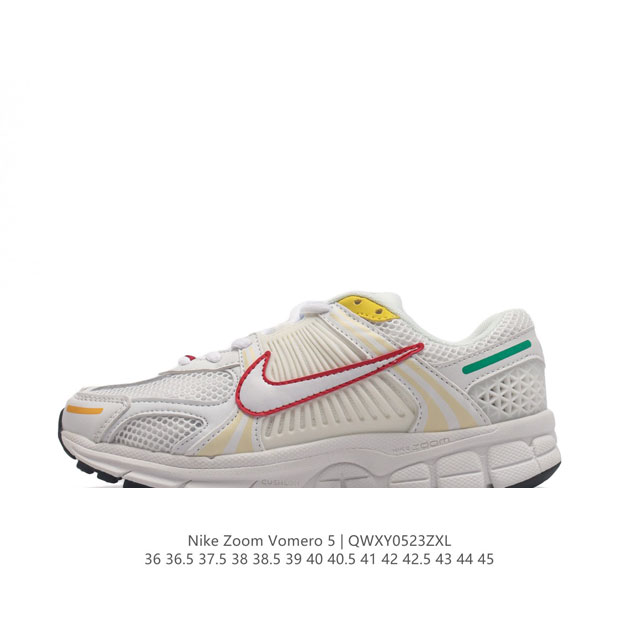 Nike 耐克夏季 Zoom Vomero 5 运动鞋休闲训练跑步鞋。Nike Zoom Vomero 5 男女子运动鞋妥帖包覆足部，提供透气支撑效果。耐穿材料