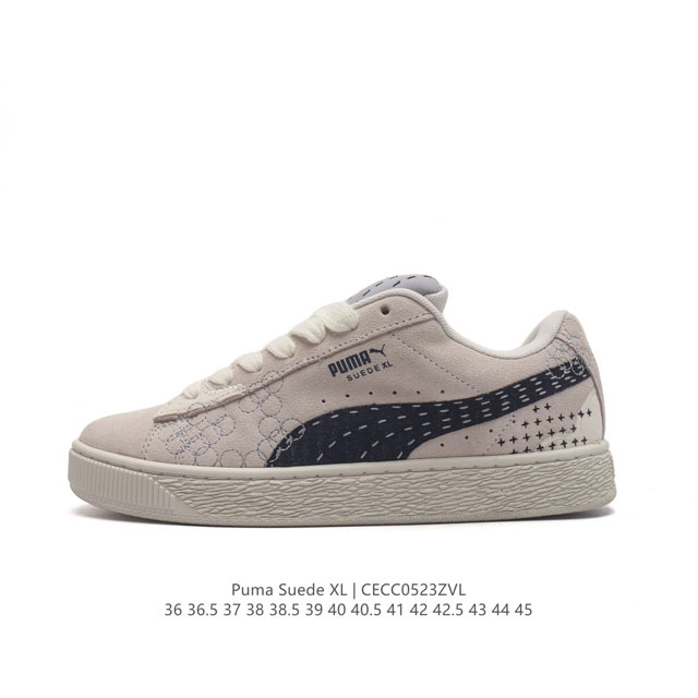 彪马puma Suede Xl 低帮复古轻便透气防滑减震休闲鞋 厚底增高运动板鞋。 尺码: 36-45含半码 货号：395777 编码：Cecc0523Zvl