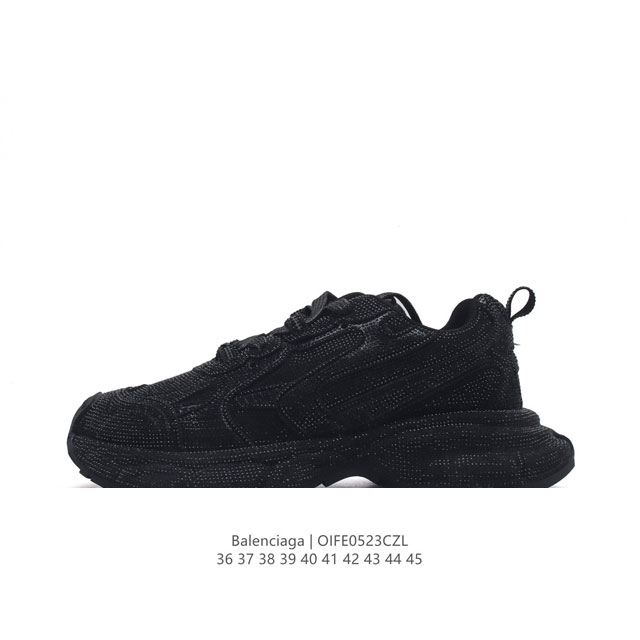 巴黎世家balenciaga Runner Sneaker 慢跑系列 满钻 低帮复古野跑潮流姥爹风百搭休闲运动慢跑鞋男女鞋原版一致配件防尘袋及附送鞋带#全部采用