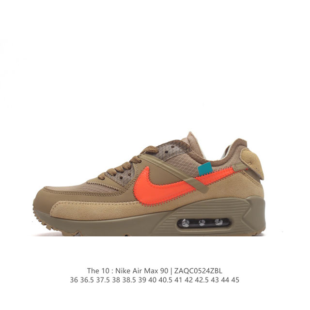 Off-White X Nike Air Max90 重磅联名 气垫运动板鞋 厚底增高男女鞋。Off-White X Nike Air Max90 2.0 Ow