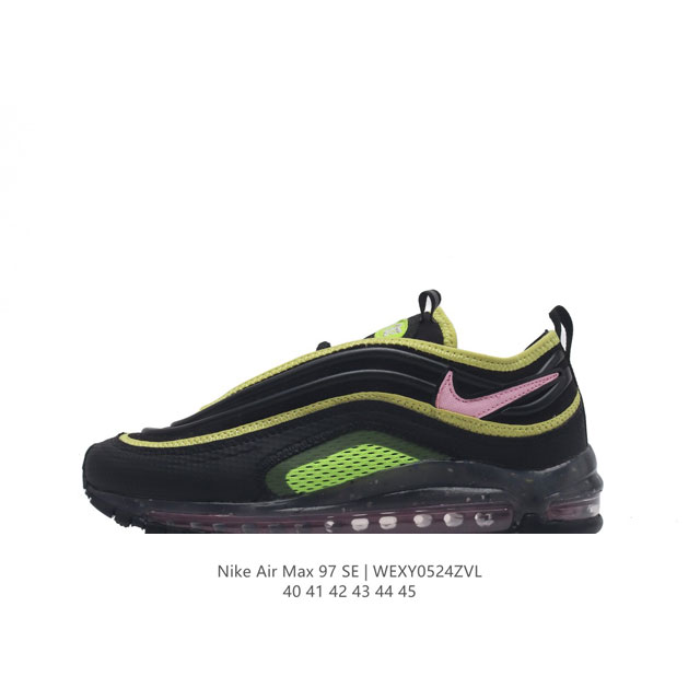 耐克nike休闲鞋 经典 气垫 Air Max 97 子弹气垫低帮运动鞋。Air Max '97 运动跑鞋以流线型鞋身和卓越科技为热爱运动的你造就全方位防护，强