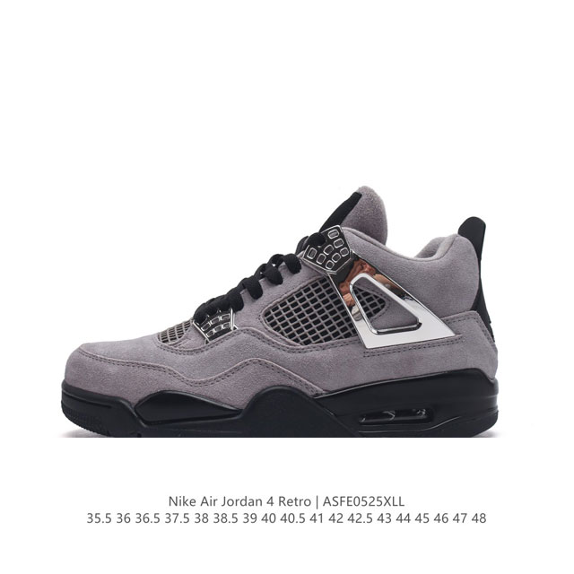 公司级 耐克 Nike Air Jordan 4 Retro Og迈克尔 乔丹aj4代乔4 中帮复古休闲运动文化篮球鞋。秉承轻量化的速度型篮球鞋设计思想完成设计