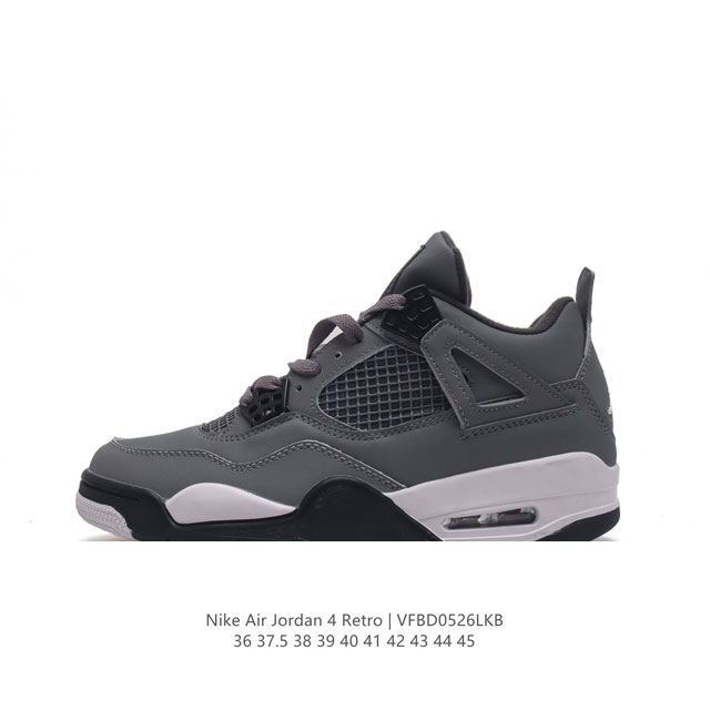 耐克 Nike Air Jordan 4 Retro Og迈克尔 乔丹aj4代乔4 中帮复古休闲运动文化篮球鞋。秉承轻量化的速度型篮球鞋设计思想完成设计，降低重