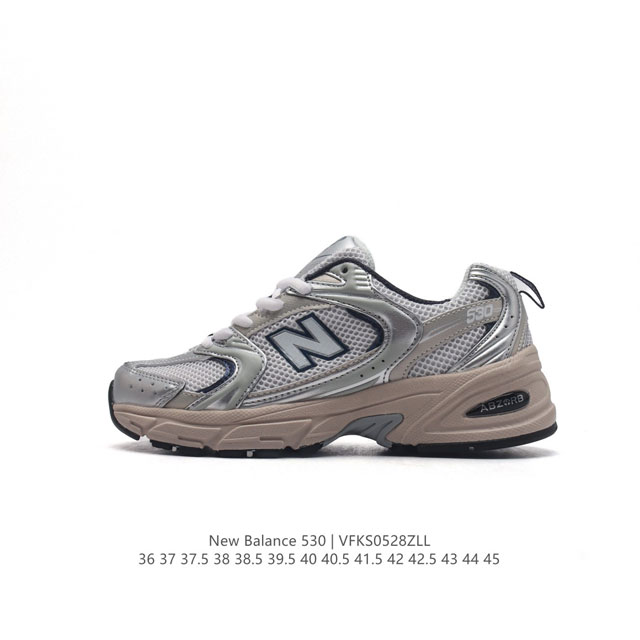 新百伦 Nb530 New Balance 530 复跑古鞋nb530这鞋双确实是nb家经复典古款式之一，以全科新技诠释，成打功造530鞋款。鞋面保在持530基