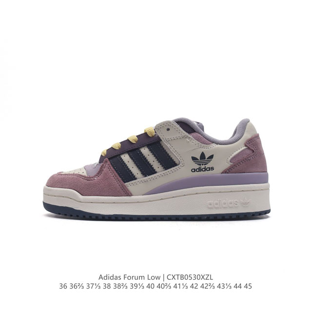 Adidas 阿迪达斯 三叶草 Forum Low 男女运动鞋 摩登演绎篮球风的经典鞋。英文的“Forum”，是进行表达的场所，在这里，可以释放自己的热情，阐述