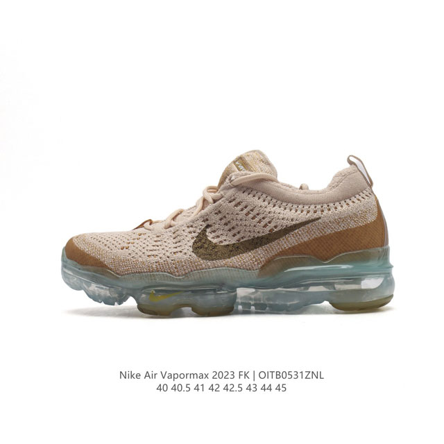 耐克 男鞋 Nike Air Vapormax2023 Fk Flyknit 运动鞋全掌长气垫 缓震跑步鞋 打孔鞋垫透气出众 可抽出来详细查看 。弹性 Flyk