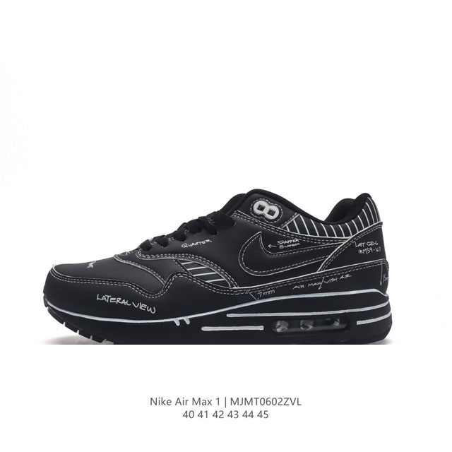 耐克 Nike Air Max 1 男子运动鞋 从法国建筑中汲取设计灵感，兼具运动风范和时尚格调，是此系列起初搭载 Air 的鞋款。疾速外观、经典缓震配置和经典