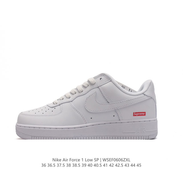 耐克 Nike Air Force 1 '07 Low 空军一号含气垫 低帮百搭厚底增高休闲运动板鞋。柔软、弹性十足的缓震性能和出色的中底设计，横跨复古与现代的