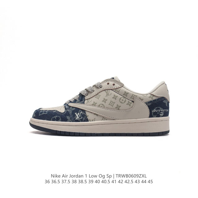 耐克 Nike Air Jordan 1 Low Og Sp Military Blue Aj1乔1 倒勾 路易威登联名 低帮篮球鞋 Aj1 乔丹1代 Aj1