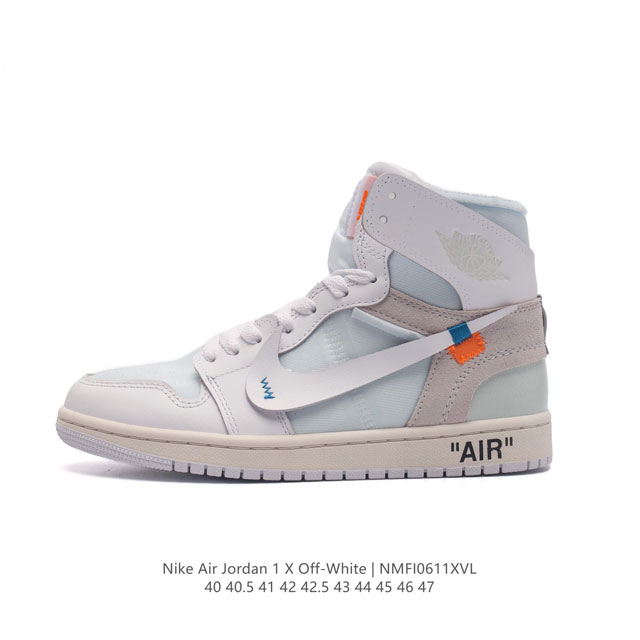 耐克 Off-White X Nike Air Jordan 1 Retro High Og “Unc” 高帮 联名 Aj1 乔丹1代 Aj1 乔1 乔丹篮球鞋