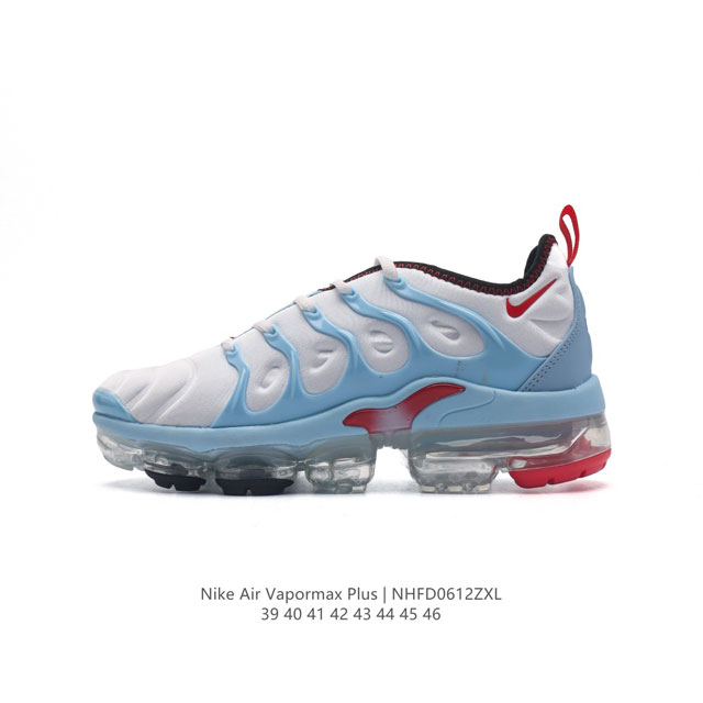 Nike 耐克 男子休闲鞋气垫缓震跑步鞋 Air Max Plus 运动鞋 造型超讨喜！鞋面以帆布和织物材质包裹，保证了轻薄透气，更适合夏季穿着。鞋侧 鱼骨 形