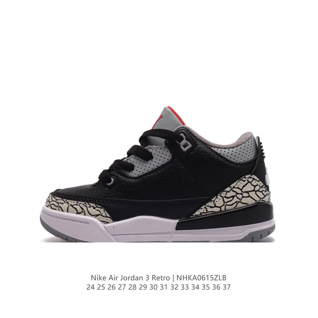 童鞋 耐克 乔丹 Aj3 耐克 Nike Air Jordan 3 Retro Se 乔3 复刻篮球鞋 乔丹3代 三代 儿童运动鞋。作为 Aj 系列中广受认可的