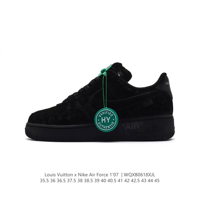 公司级 附赠送logo清洁刷 Af1耐克 Nike Air Force 1 ‘07 Low 空军一号厚底增高百搭休闲运动板鞋 路易威登联名 原楦头原纸板 打造纯