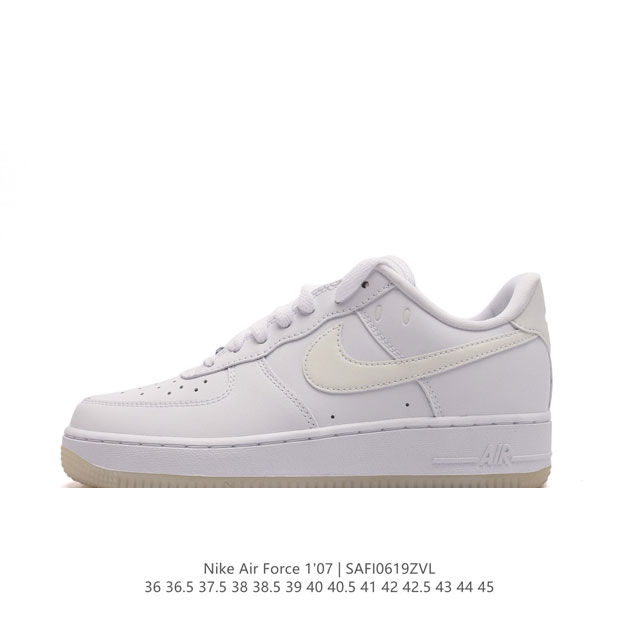 耐克 Nike Air Force 1 '07 Low 空军一号含气垫 低帮百搭厚底增高休闲运动板鞋。柔软、弹性十足的缓震性能和出色的中底设计，横跨复古与现代的 - 点击图像关闭