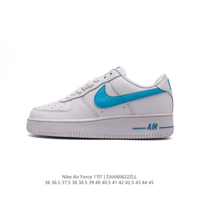 耐克 Nike Air Force 1 '07 Low 空军一号含气垫 低帮百搭厚底增高休闲运动板鞋。柔软、弹性十足的缓震性能和出色的中底设计，横跨复古与现代的