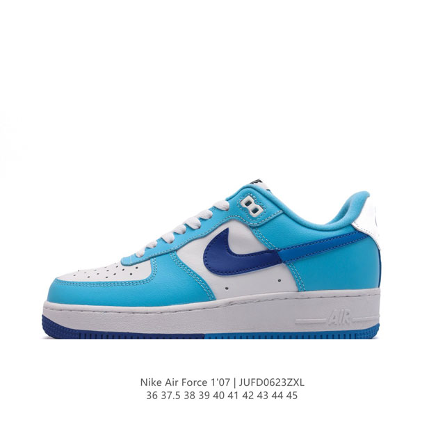 耐克 Nike Air Force 1 '07 Low 空军一号含气垫 低帮百搭厚底增高休闲运动板鞋。柔软、弹性十足的缓震性能和出色的中底设计，横跨复古与现代的