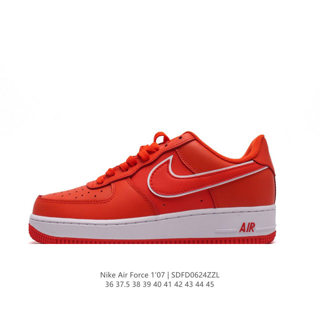 耐克 Nike Air Force 1 '07 Low 空军一号含气垫 低帮百搭厚底增高休闲运动板鞋。柔软、弹性十足的缓震性能和出色的中底设计，横跨复古与现代的 - 点击图像关闭