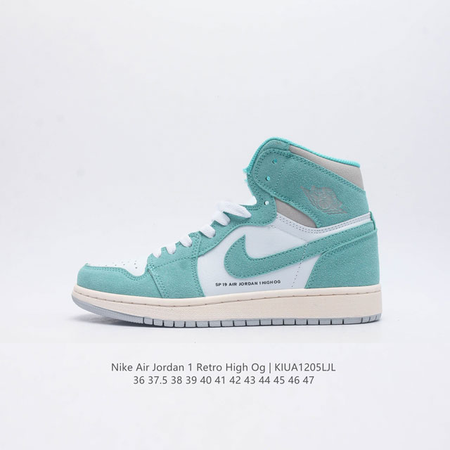 真二层 耐克 Nike Air Jordan 1 Retro High OG 乔丹一代aj1 乔1 AJ1 高帮篮球鞋复刻运动鞋 皮面高帮板鞋的设计灵感源自运动