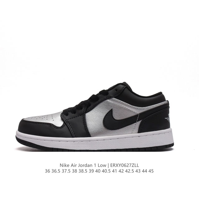 头层皮 耐克 乔丹Air Jordan 1 Low AJ1 乔1 乔丹1代aj1 低帮复古文化休闲运动篮球鞋。该鞋款从 1985 年元年款汲取设计灵感，焕新演绎