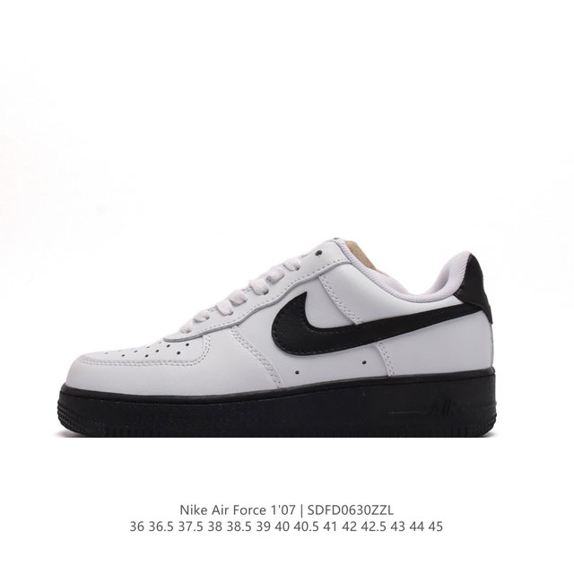 耐克 Nike Air Force 1 '07 Low 空军一号含气垫 低帮百搭厚底增高休闲运动板鞋。柔软、弹性十足的缓震性能和出色的中底设计，横跨复古与现代的