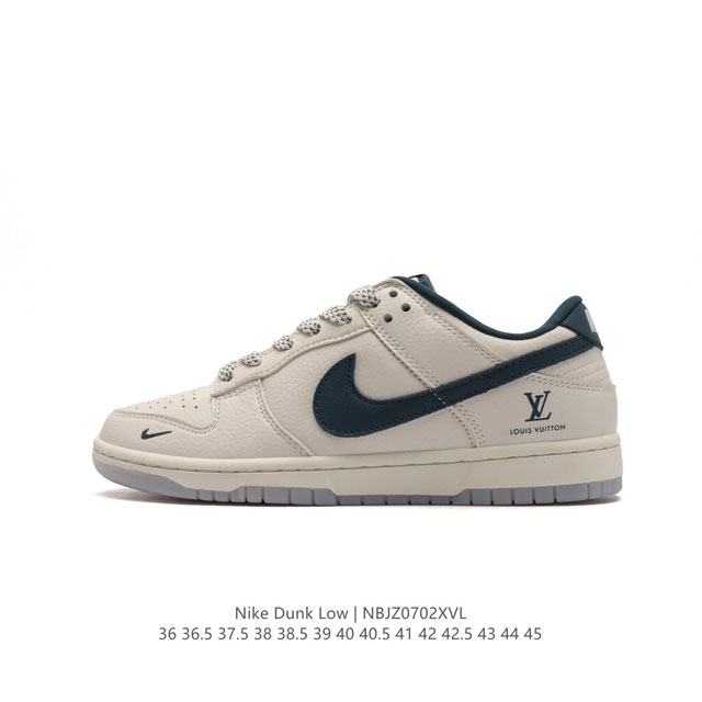 公司级LV x Nike Dunk Low 米蓝勾 此款主张打破传统的工业化流水线设计限制，以Made by ideas的超级创意为理念，集结众多潮流设计师，结