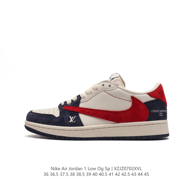 公司级Travis Scott x Fragment Design x Jordan Air Jordan 1 Low OG SP AJ1 乔1 LV联名低帮文