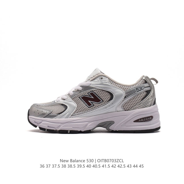 公司级 新百伦 NB530 New Balance 530 复跑古鞋NB530这鞋双确实是NB家经复典古款式之一，以全科新技诠释，成打功造530鞋款。鞋面保在持