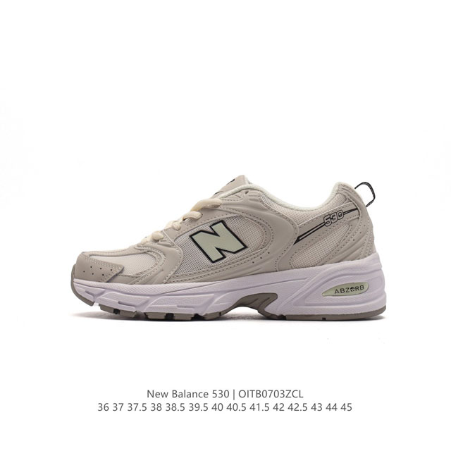 公司级 新百伦 NB530 New Balance 530 复跑古鞋NB530这鞋双确实是NB家经复典古款式之一，以全科新技诠释，成打功造530鞋款。鞋面保在持