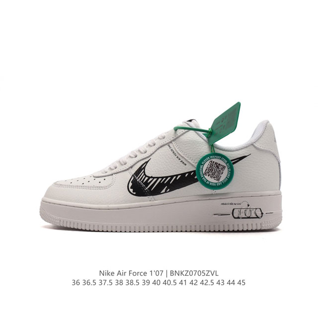 附赠送logo清洁刷 AF1耐克 Nike Air Force 1 ‘07 Low 空军一号厚底增高百搭休闲运动板鞋 原楦头原纸板 打造纯正空军版型，专注外贸渠