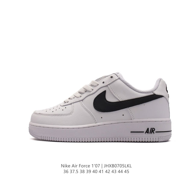 耐克 Nike Air Force 1 '07 Low 空军一号含气垫 低帮百搭厚底增高休闲运动板鞋。柔软、弹性十足的缓震性能和出色的中底设计，横跨复古与现代的