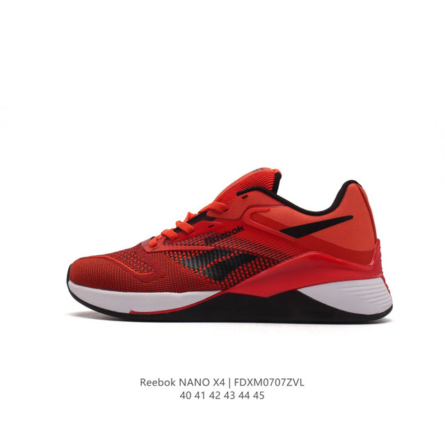 Reebok锐步官方2024春夏新款男nano X4 经典运动健身综合训练鞋。Reebok Nano X4 在健身房里，几乎可以用于所有事情，有点像万事通。Fl