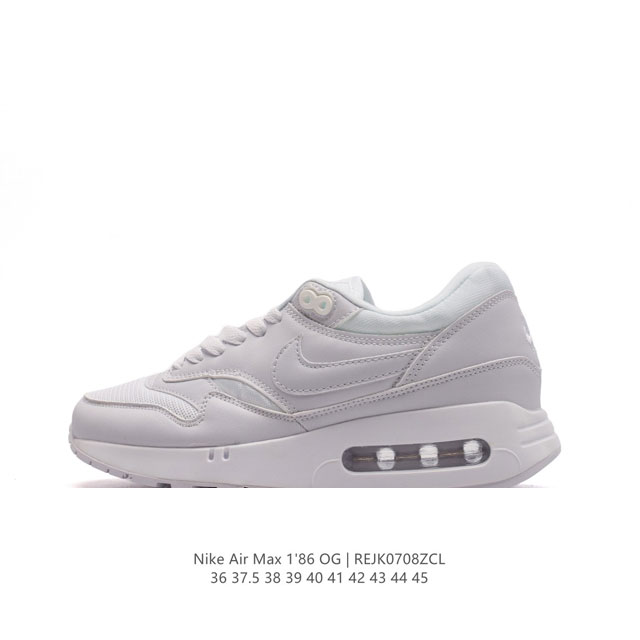 耐克 Nike Air Max 1 初代复古气垫运动慢跑鞋 厚底增高板鞋 由tinker Hatfeld和mark Parker在1987年设计 灵感来自于巴黎